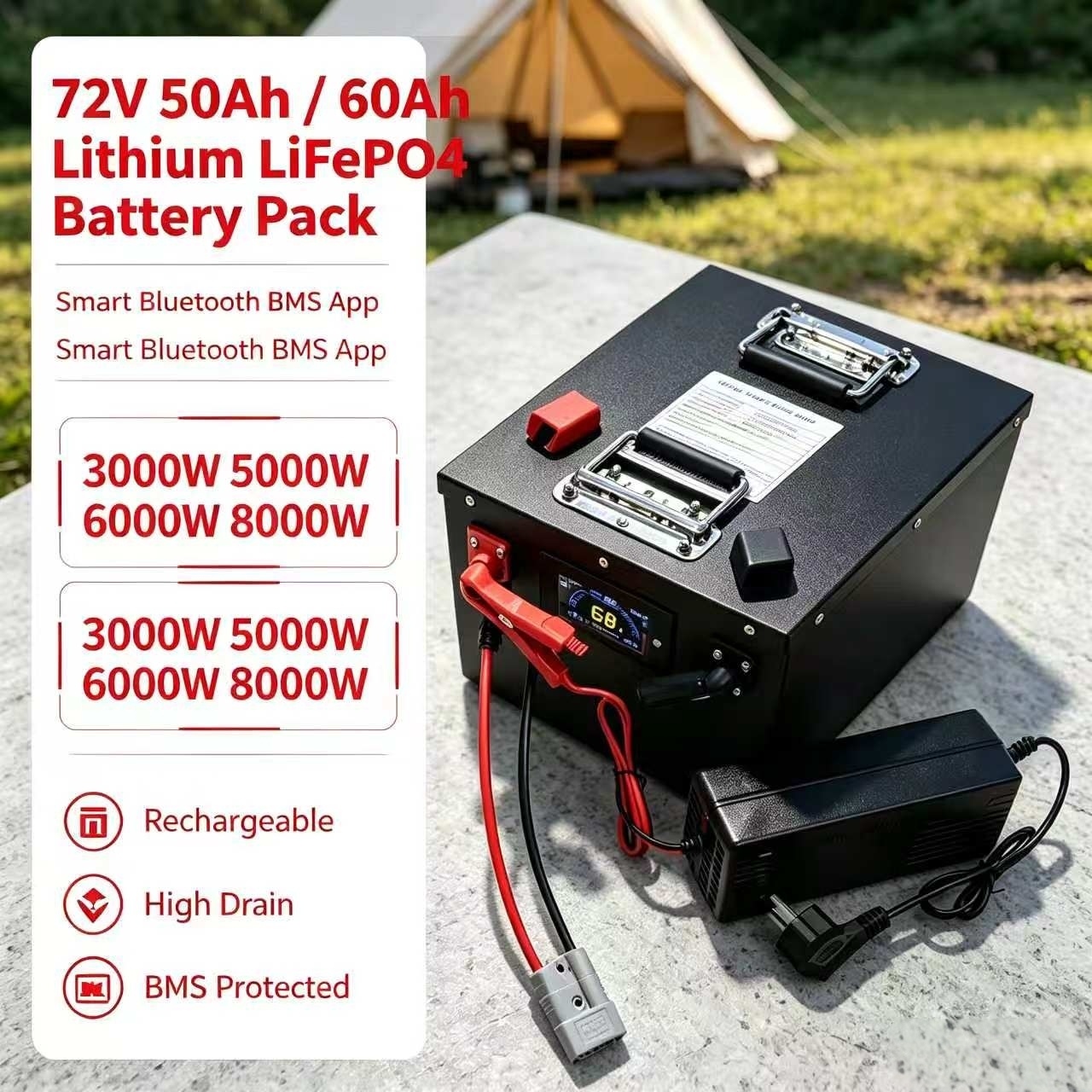 72V 60Ah Lifepo4 Battery Pack - 72V 50Ah 50A 60Ah 60 Ah