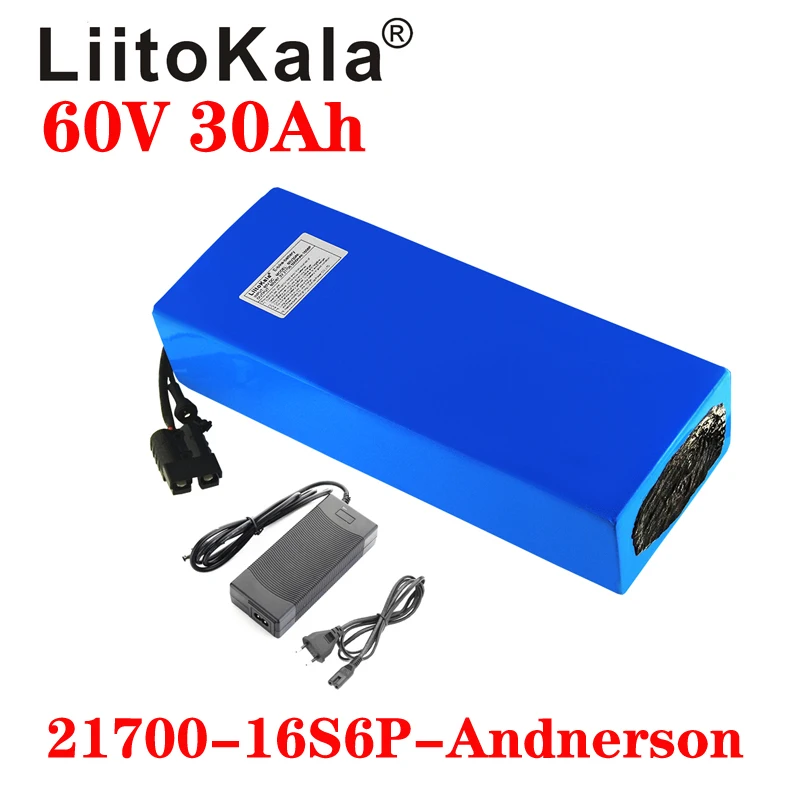 LiitoKala 60V 30ah 16S6P Elect - огляд і ціна 60V 30Ah Electric Scooter Battery
